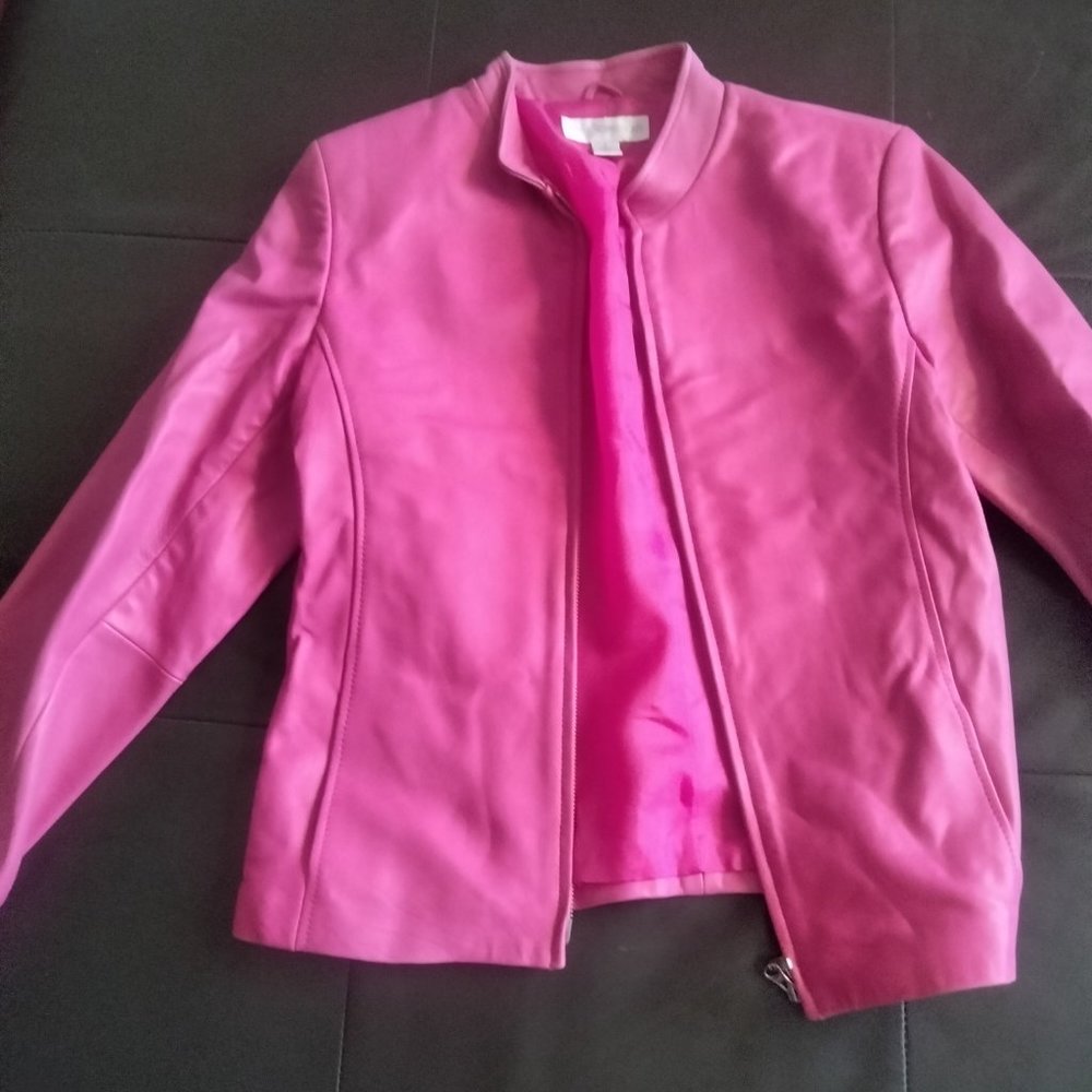 Pink Leather Jacket